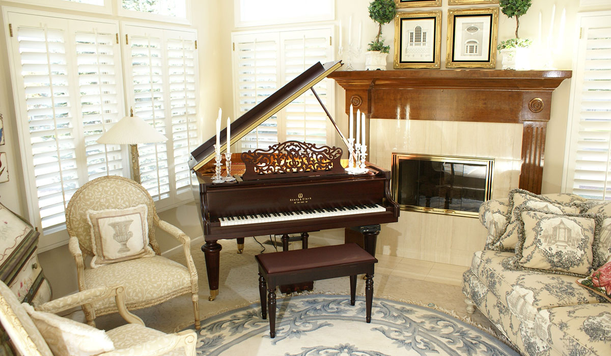 Grand Piano in Living Room